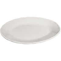 cream beaded rim melamine serving platter set