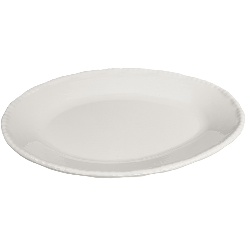 cream beaded rim melamine serving platter set