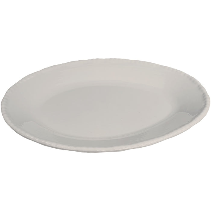 beaded melamine serving platter stone