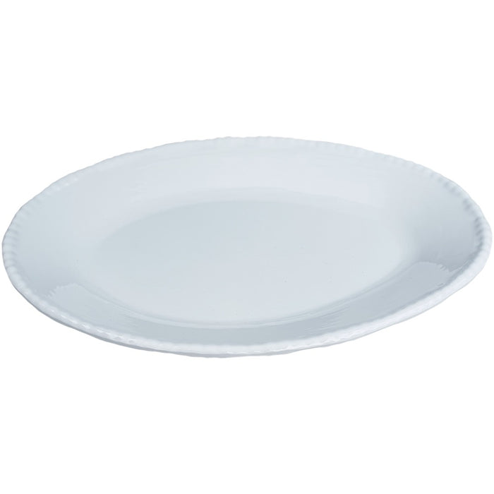 melamine beaded serving platter white