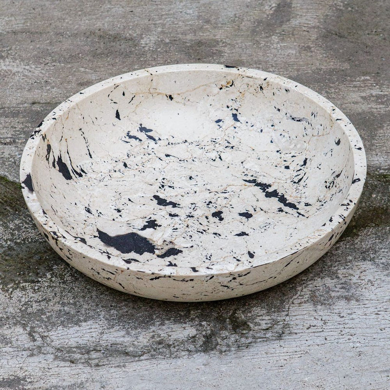 black white limestone outdoor bowl round 