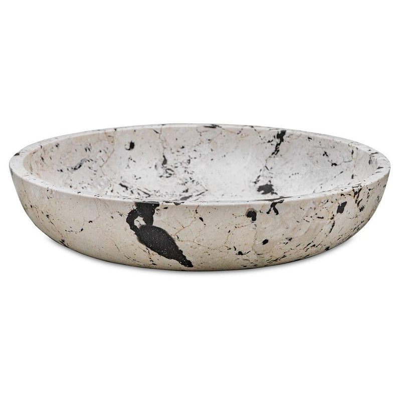 black white limestone outdoor bowl round 