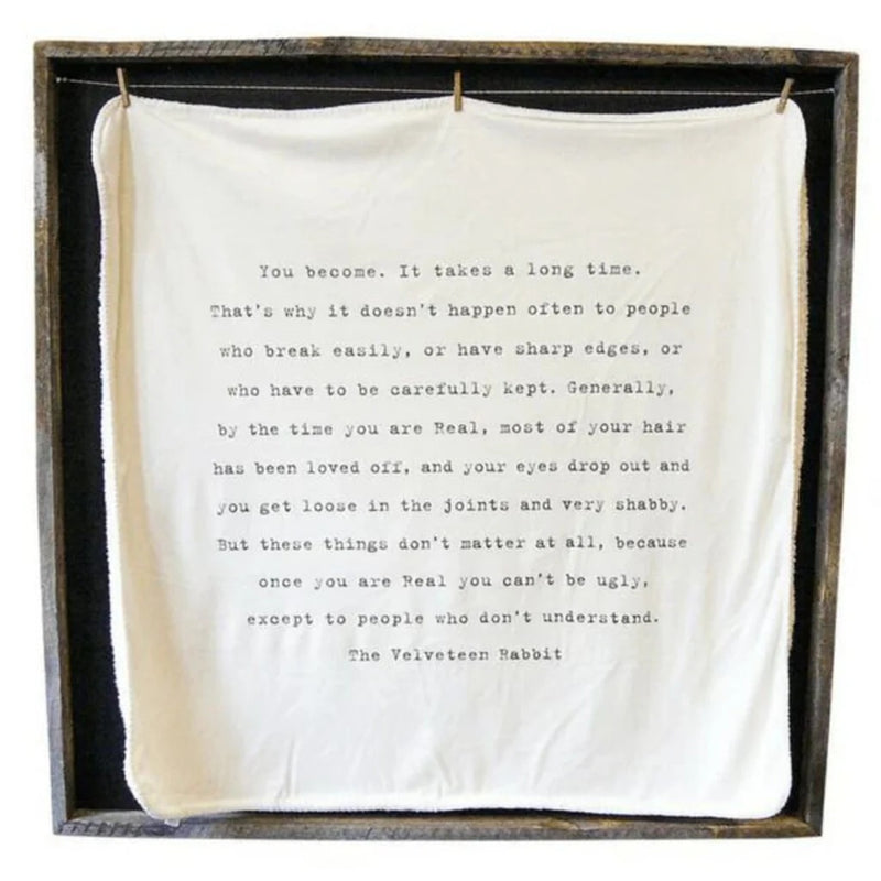 Plush The Velveteen Rabbit Baby Blanket