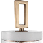 container set seeded glass white lidded brushed brass