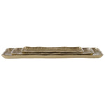 antique gold trays set of 3 cast aluminum
