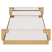 decor tray antique gold leaf acrylic handle 