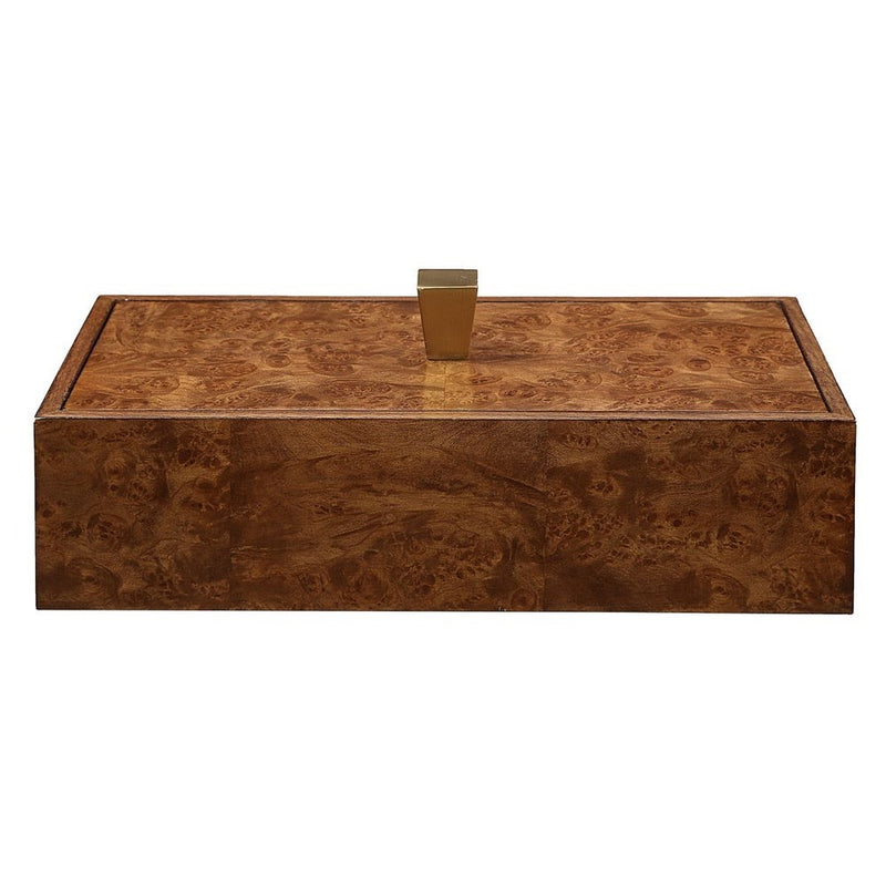 burl decor box gold knob antique brass 