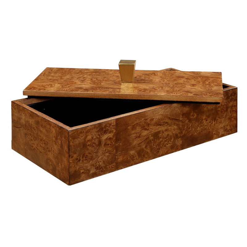 burl decor box gold knob antique brass 