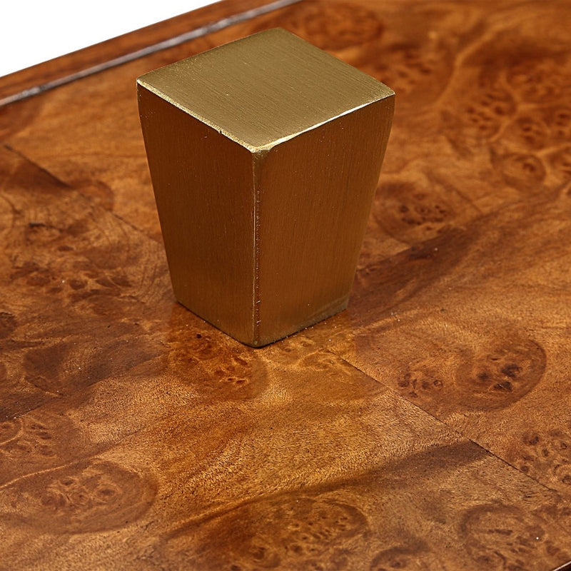 burl decor box gold knob antique brass 