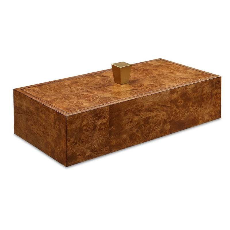 burl decor box gold knob antique brass 