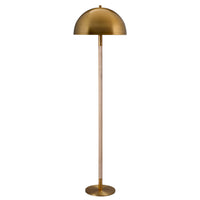 antique brass floor lamp arched shade burnished gold contemporary