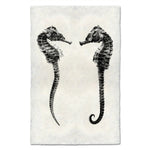 photography art handmade paper seahorse two black and white