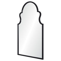 ebony wood wall arc mirror hand carved 