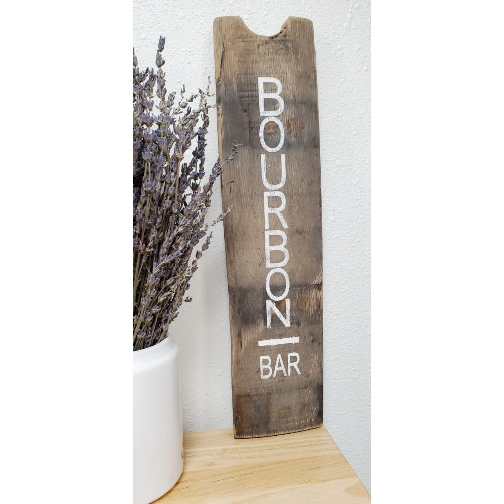 Bourbon Bar Wine Barrel Decor Sign