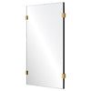 rectangle wall mirror burnished brass details 