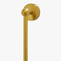 Gold door handle on a white background
