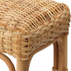 rattan bench natural wrapped framed foam seat