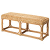 rattan bench natural wrapped framed foam seat