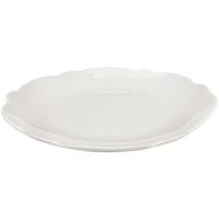 cream scalloped dinner plate