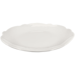 cream scalloped dinner plate