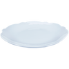 melamine scalloped white dinner plate