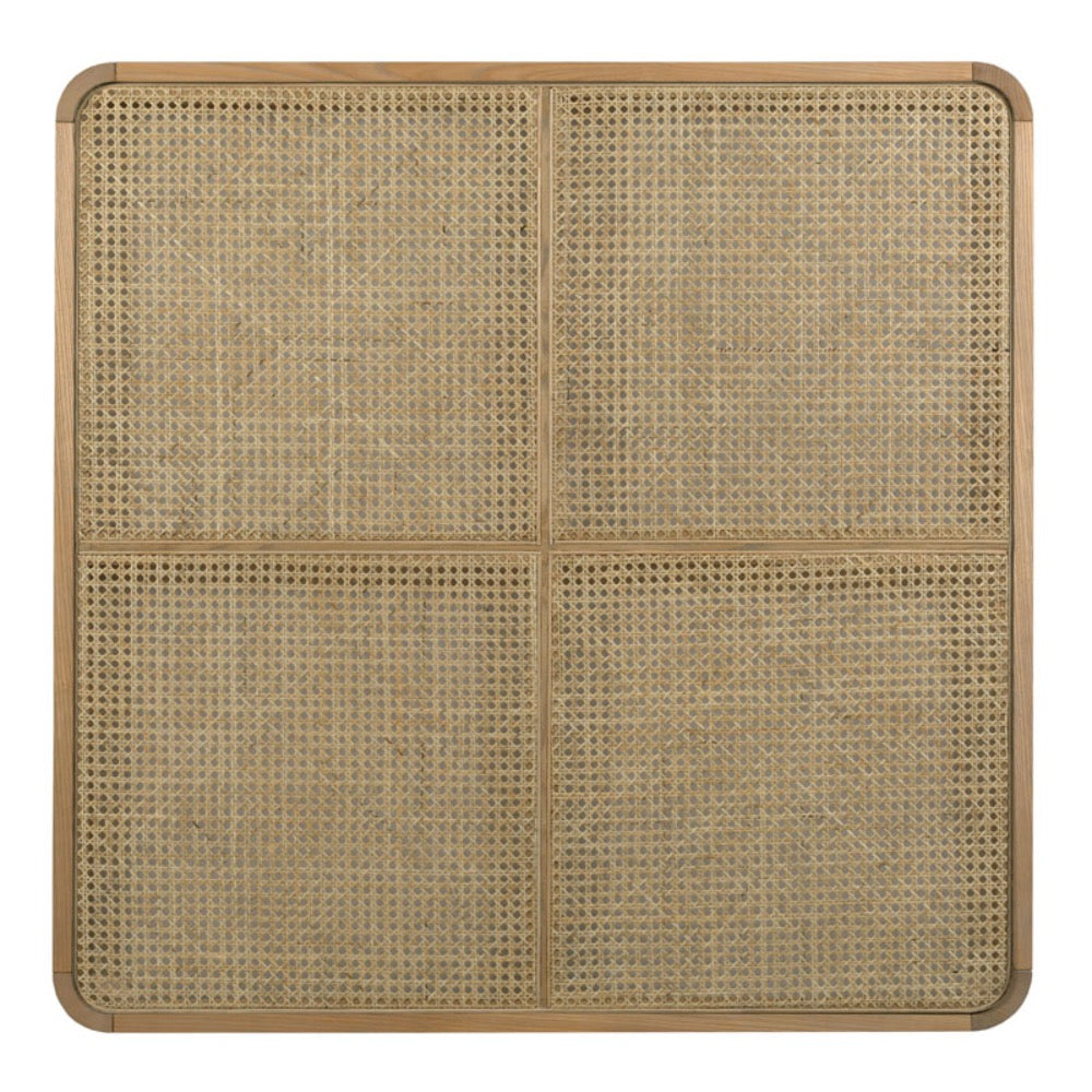 square cocktail table natural wood ash solids cane glass