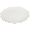 cream scalloped melamine salad sandwich plate