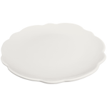 cream scalloped melamine salad sandwich plate