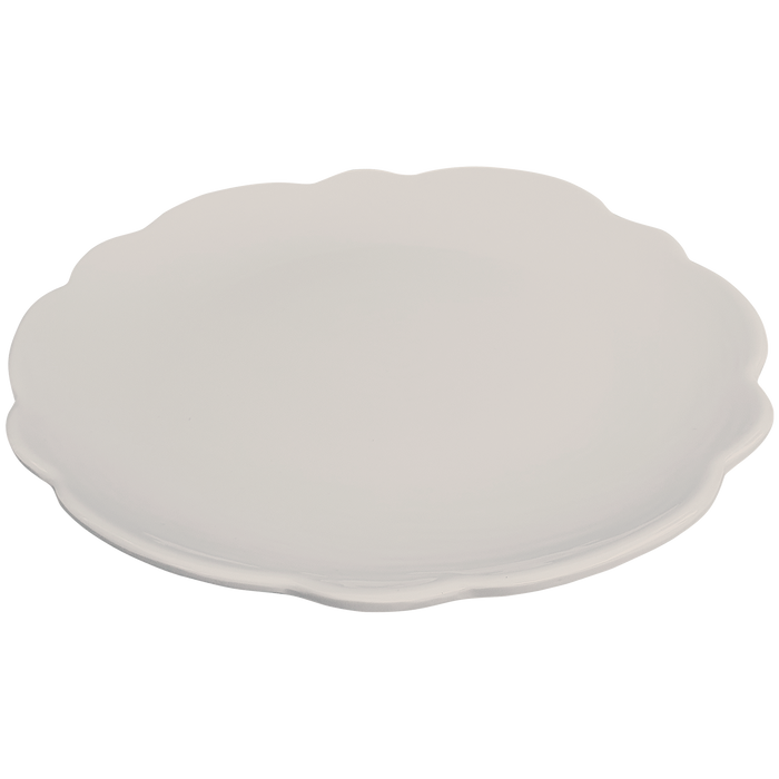 stone scalloped melamine salad sandwich plate