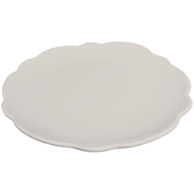 stone scalloped melamine salad sandwich plate