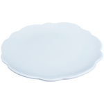 white scalloped melamine salad sandwich plate