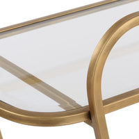 serving cart antique brass iron beveled mirror wheels