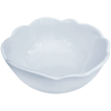 white scalloped melamine soup cereal bowls