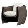 wicker mocha textured deep upholstered seat floating frame outdoor