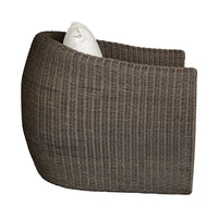 wicker mocha textured deep upholstered seat floating frame outdoor