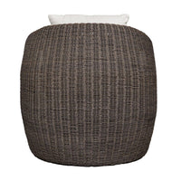 wicker mocha textured deep upholstered seat floating frame outdoor