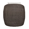 wicker mocha textured deep upholstered seat floating frame outdoor