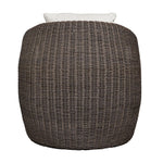 wicker mocha textured deep upholstered seat floating frame outdoor