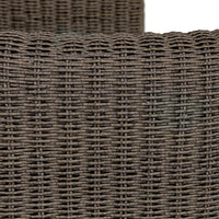 wicker mocha textured deep upholstered seat floating frame outdoor