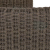wicker mocha textured deep upholstered seat floating frame outdoor