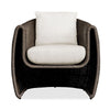 wicker mocha textured deep upholstered seat floating frame outdoor