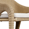 outdoor counter stool wicker natural white upholstered seat