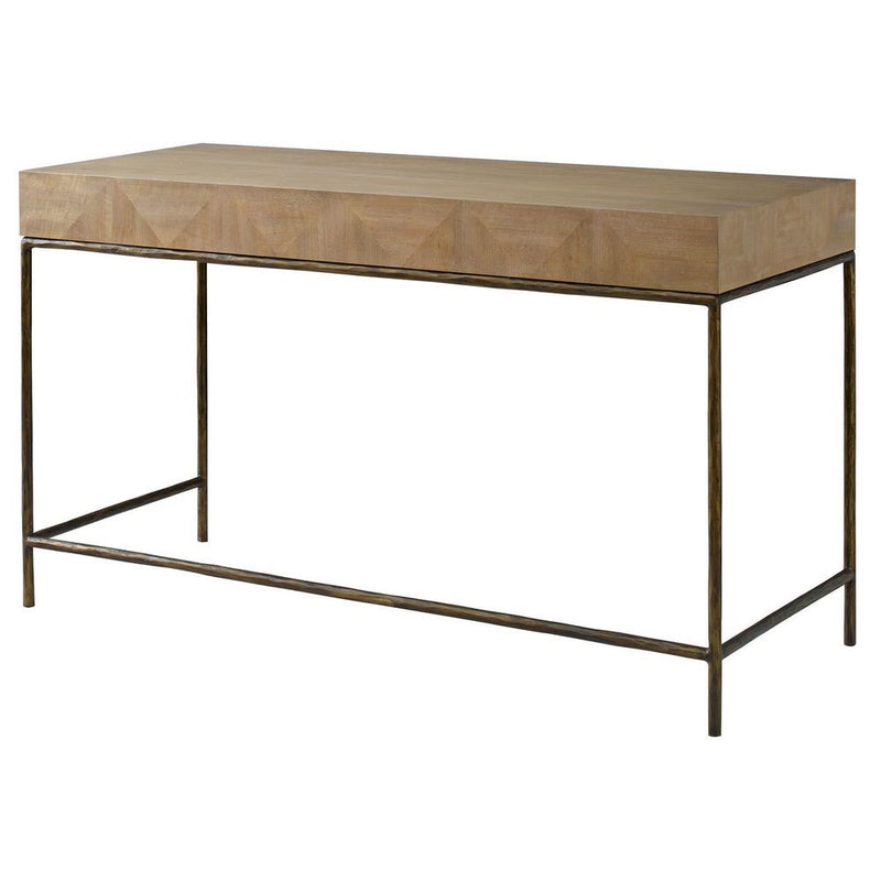 natural finish antique gold cast iron primavera wood veneer