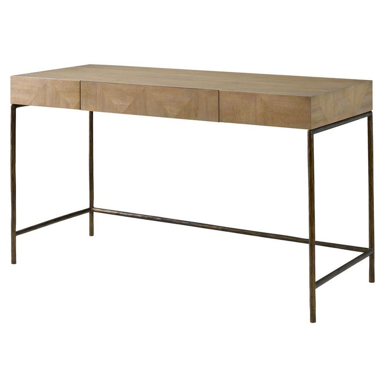 natural finish antique gold cast iron primavera wood veneer