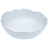white scalloped melamine serving bowl