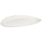 cream scalloped melamine serving platter
