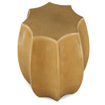 accent table garden stool amber gloss round scalloped sides