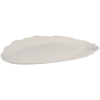 melamine stone scalloped serving platter