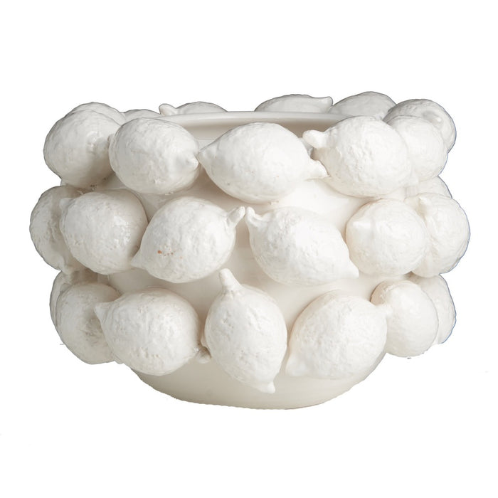 ceramic lemon planter off white accent decor 
