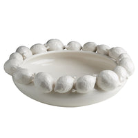 ceramic lemon bowl creamy white round 
